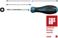 Отвёртка крестовая PH1х80 мм HAZET 802-PH1