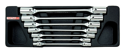 Набор шарнирных ключей 6х7-18х19 мм, 7 предметов в ложементе (А) TOPTUL GAAT0702
