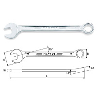 Ключ комбинированный усиленный 26 мм TOPTUL AAEW2626